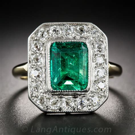 vintage emerald and diamond ring.